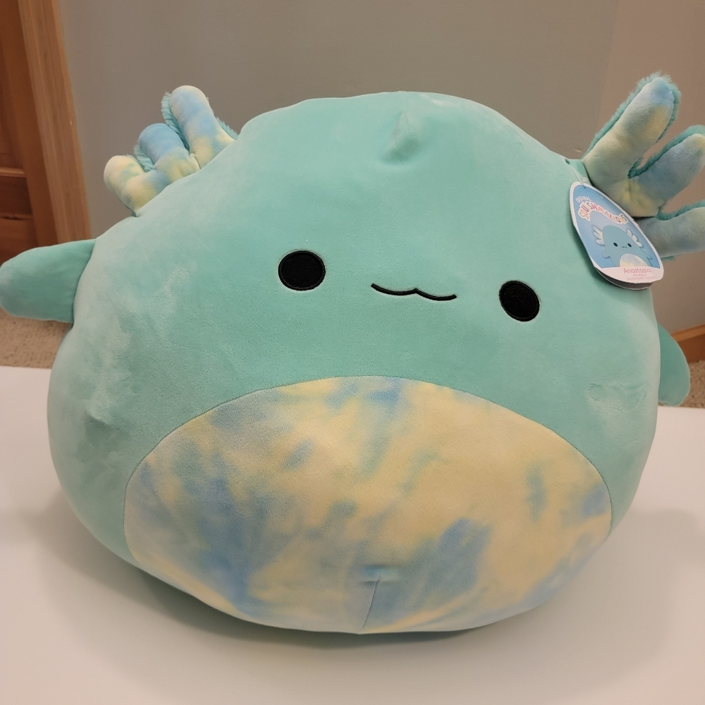 Squishmallows Anastasia the Axolotl Tie Dye Belly 20’ Target Kellytoy Blue